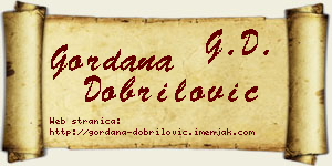 Gordana Dobrilović vizit kartica